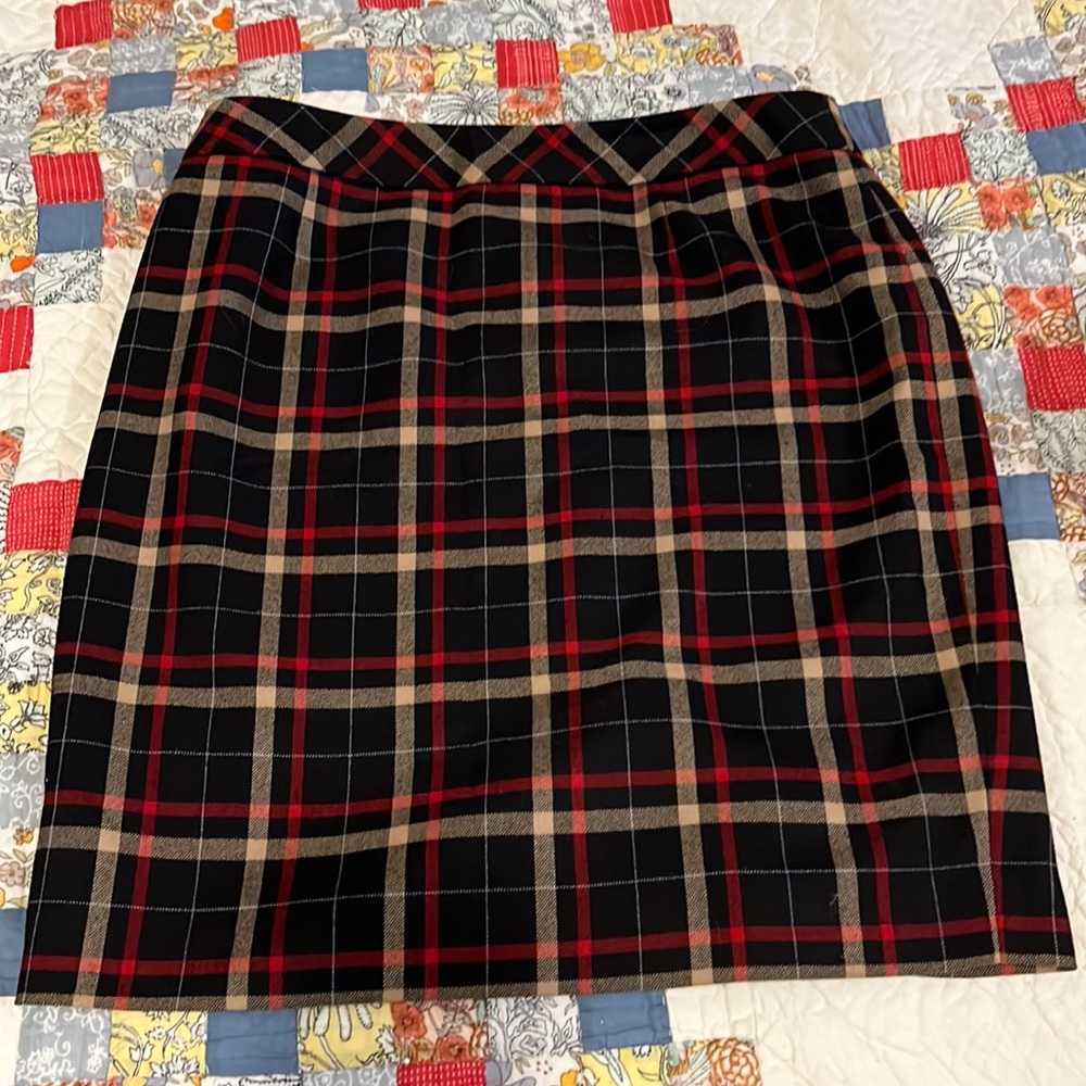 90s Ladies plaid wool Pendleton short skirt size 14
